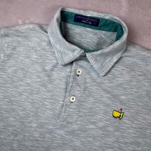 Clubhouse Collection Masters Polo Shirt Mens Large Green Space Dye Made in Italy